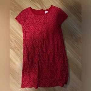 Red Floral Lace Children's Dress